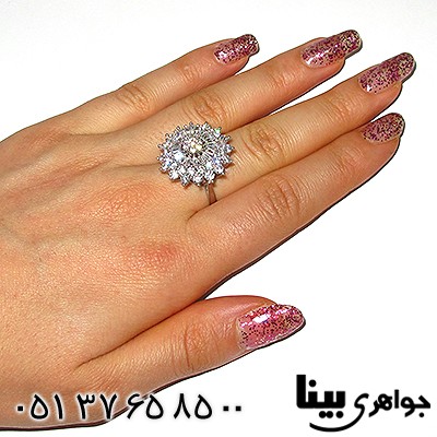 انگشتر اتمی سوئیسی زنانه درشت فاخر مدل پرنسس _کد:8068