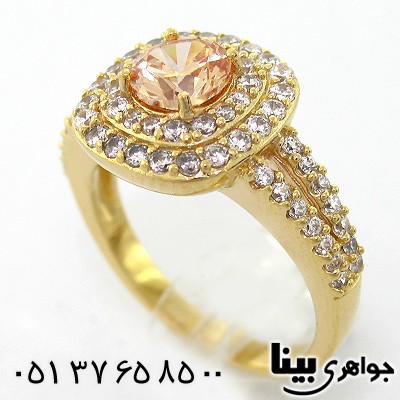 انگشتر سیترین زنانه مانی _کد:8092