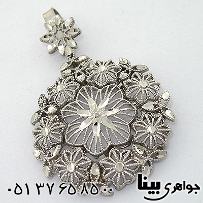 گردنبند نقره ملیله مدل فلاور _کد:8096