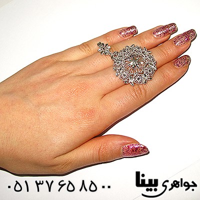 گردنبند نقره ملیله مدل فلاور _کد:8096