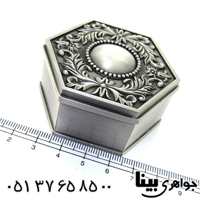 جعبه جواهر فلزی مدل silver طرح گلستان _کد:8107