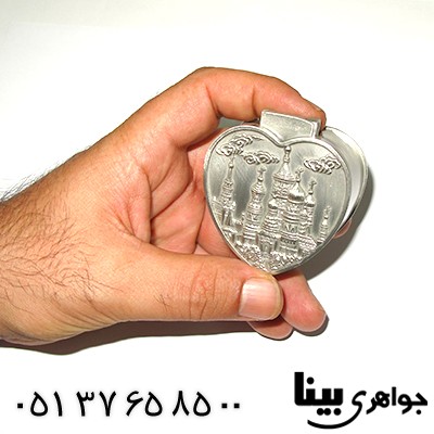 جعبه جواهر فلزی مدل silver طرح قلبی کرملین _کد:8109