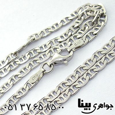 زنجیر نقره رادیوم ایتالیایی 55 سانتی _کد:8113