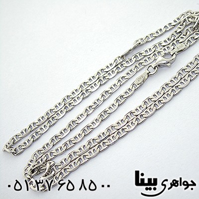 زنجیر نقره رادیوم ایتالیایی 55 سانتی _کد:8113