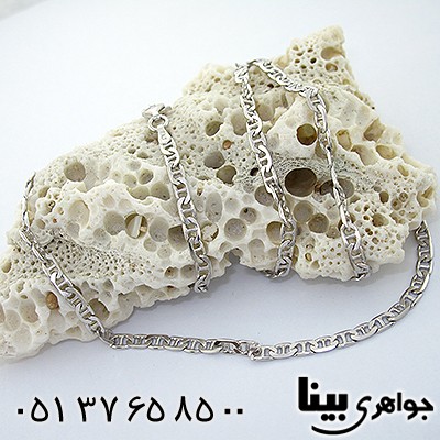 زنجیر نقره رادیوم ایتالیایی 55 سانتی _کد:8113
