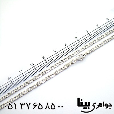 زنجیر نقره رادیوم ایتالیایی 55 سانتی _کد:8113
