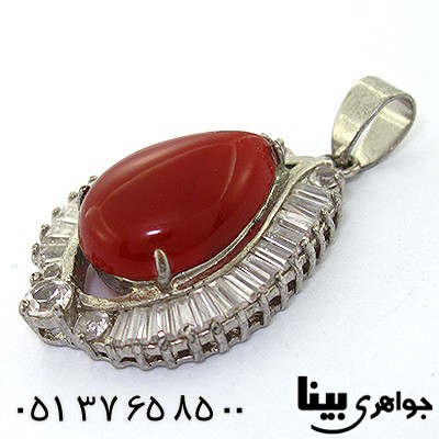 گردنبند عقیق قرمز زنانه مدل اشک _کد:8123