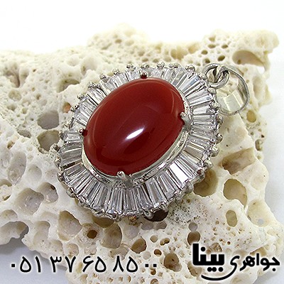 گردنبند عقیق قرمز زنانه مدل تارا _کد:8130