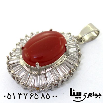گردنبند عقیق قرمز زنانه مدل تارا _کد:8130