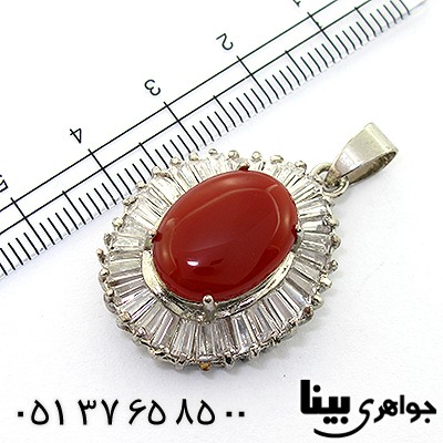 گردنبند عقیق قرمز زنانه مدل تارا _کد:8130