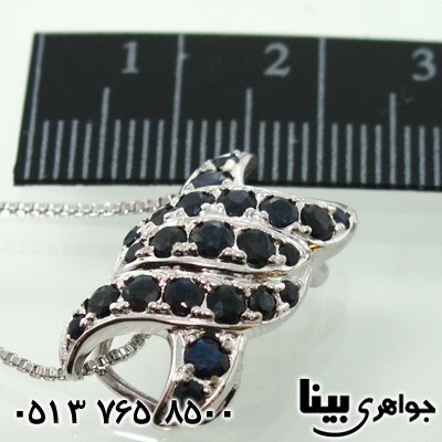 گردنبند یاقوت کبود طرح شنل