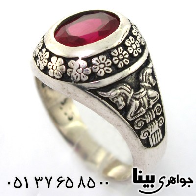 انگشتر اتمی قرمز مردانه سرباز هخامنشی و بیستون _کد:8136