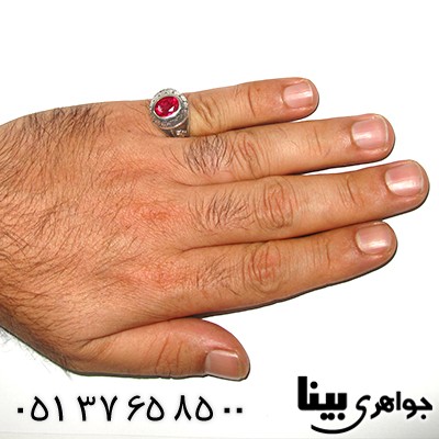 انگشتر اتمی قرمز مردانه سرباز هخامنشی و بیستون _کد:8136