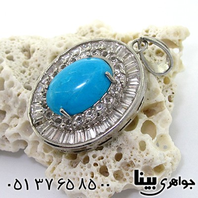 گردنبند فیروزه سنتاتیک مدل آنا _کد:8137
