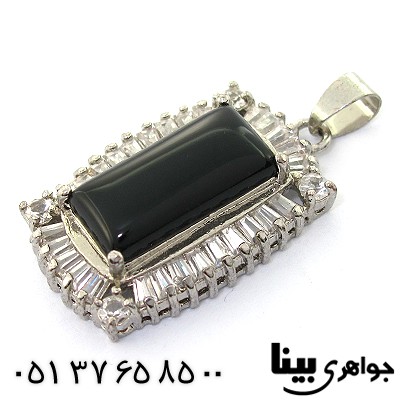 گردنبند عقیق سیاه (اونیکس) زنانه شیک_کد:8139