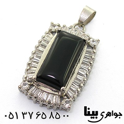 گردنبند عقیق سیاه (اونیکس) زنانه شیک_کد:8139