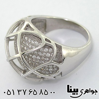 انگشتر اتمی سوئیسی زنانه درشت فانتزی شطرنجی _کد:8145