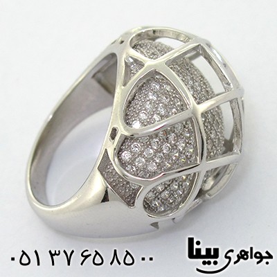 انگشتر اتمی سوئیسی زنانه درشت فانتزی شطرنجی _کد:8145