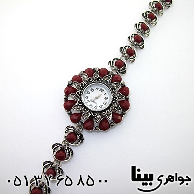 ساعت حدید و نگین قرمز زنانه درشت طرح مارکازیت فانتزی _کد:8159