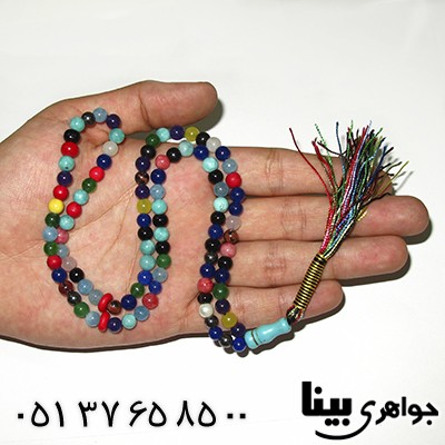 تسبیح چند جواهر ام البنین 101 دانه ای دانه گرد _کد:8162