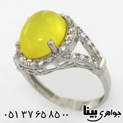 انگشتر عقیق شرف الشمس زنانه مدل گلاره _کد:8168