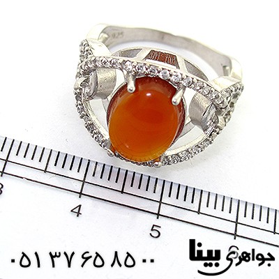 انگشتر عقیق یمنی زنانه مدل گلاره _کد:8187