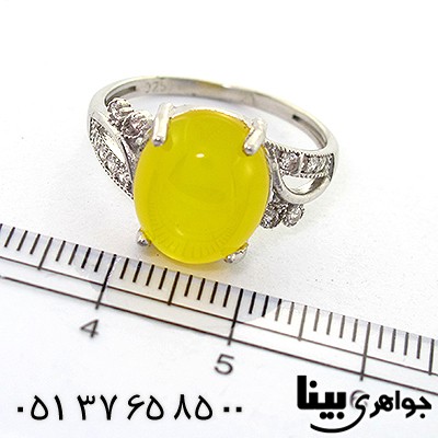 انگشتر عقیق شرف الشمس زنانه مدل مهتاب _کد:8195