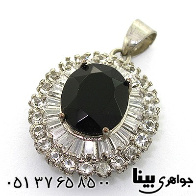 گردنبند عقیق سیاه (اونیکس) زنانه طرح حلما _کد:8198