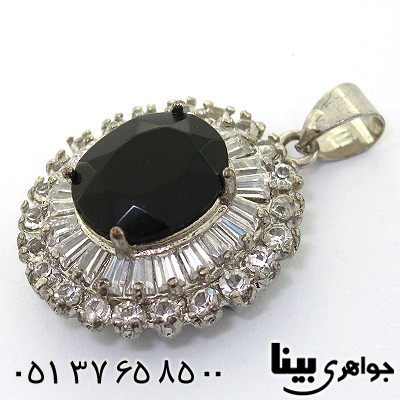 گردنبند عقیق سیاه (اونیکس) زنانه طرح حلما _کد:8198