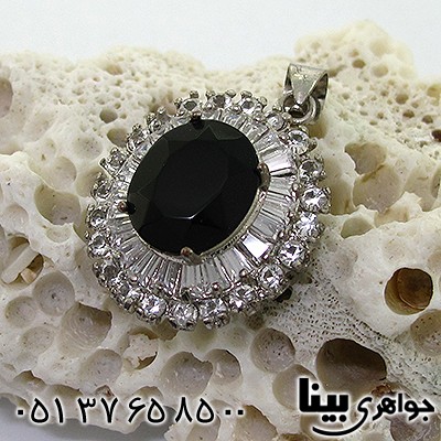 گردنبند عقیق سیاه (اونیکس) زنانه طرح حلما _کد:8198