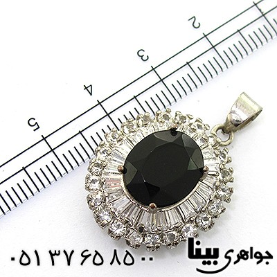 گردنبند عقیق سیاه (اونیکس) زنانه طرح حلما _کد:8198
