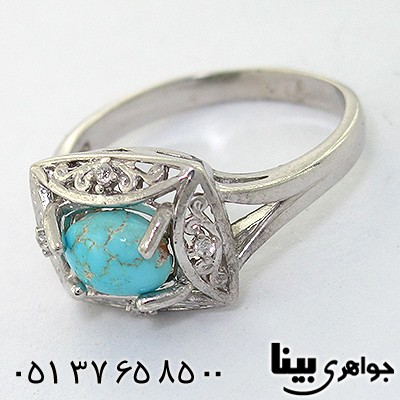 انگشتر فیروزه نیشابوری شیک _کد:8207