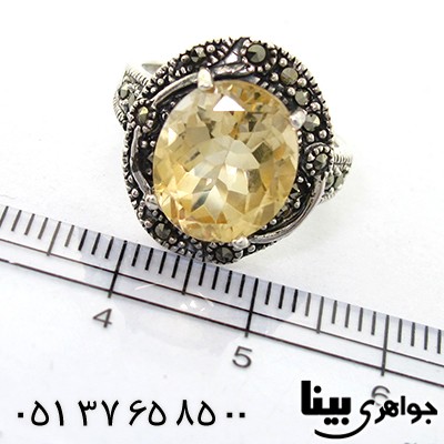انگشتر سیترین زنانه مارکازیت هانگ _کد:8210