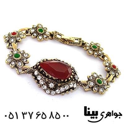 دستبند نگین رنگی زنانه عثمانی اشکی_کد:8219