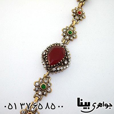 دستبند نگین رنگی زنانه عثمانی اشکی_کد:8219