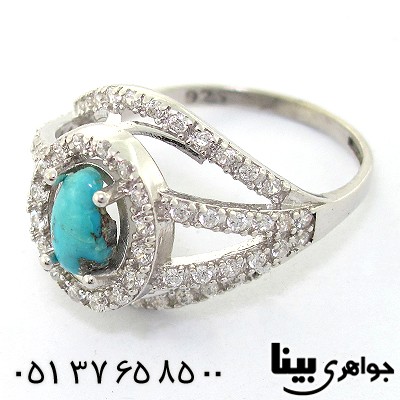 انگشتر فیروزه نیشابوری زنانه مدل رویا _کد:8223