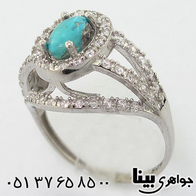 انگشتر فیروزه نیشابوری زنانه مدل رویا _کد:8223