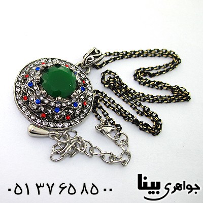 سرویس نگین سبز زنانه طرح عثمانی _کد:8224