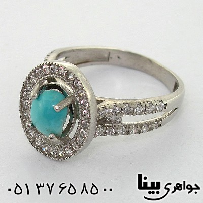 انگشتر فیروزه نیشابوری زنانه مدل شیوا _کد:8229