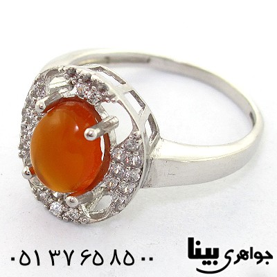 انگشتر عقیق یمنی زنانه مدل سپیده _کد:8232