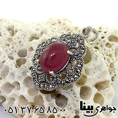 گردنبند یاقوت سرخ زنانه مارکازیت هانگ _کد:8234