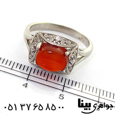 انگشتر عقیق یمنی زنانه مدل ناهید _کد:8240