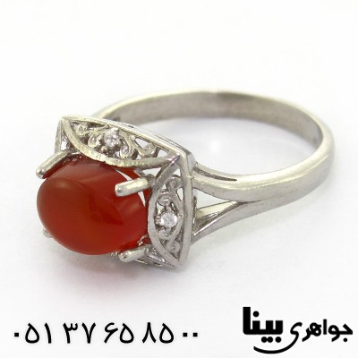 انگشتر عقیق یمنی زنانه مدل ناهید _کد:8240