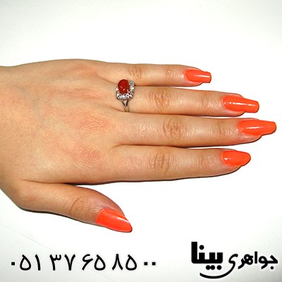 انگشتر عقیق یمنی زنانه مدل ناهید _کد:8240