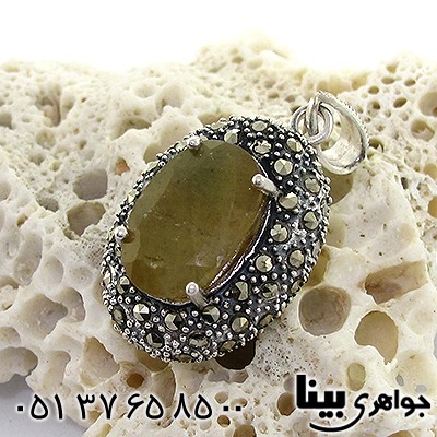 گردنبند یاقوت زرد زنانه مارکازیت هانگ _کد:8242