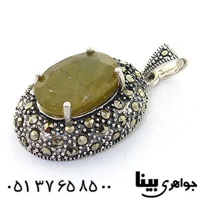 گردنبند یاقوت زرد زنانه مارکازیت هانگ _کد:8242