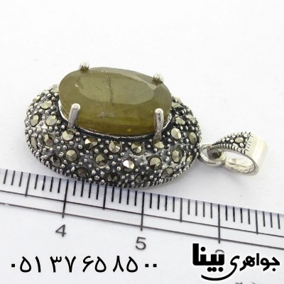 گردنبند یاقوت زرد زنانه مارکازیت هانگ _کد:8242