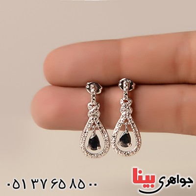 گوشواره یاقوت کبود اشک پاندولی