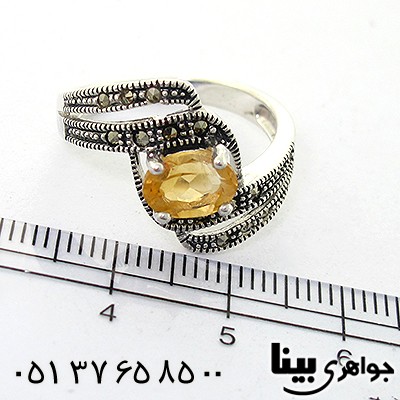 انگشتر سیترین زنانه مارکازیت هانگ _کد:8245