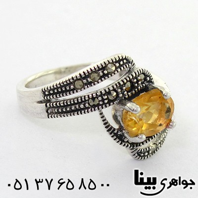 انگشتر سیترین زنانه مارکازیت هانگ _کد:8245